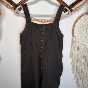 Lucky Brand Gray Button Overalls
